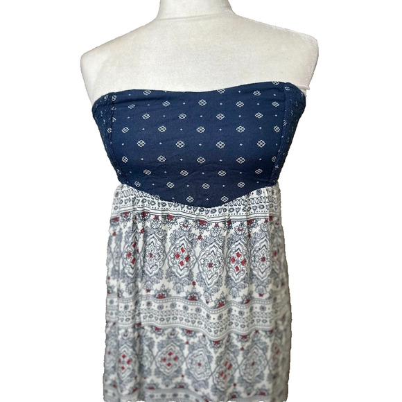 Roxy Maxi Dress Floral Boho Beach Dress Medium Bohemian Gypsy Coastal Indie - Picture 2 of 9